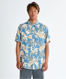 LEMNAS SS /クイックシルバーボタニカル柄半袖シャツ