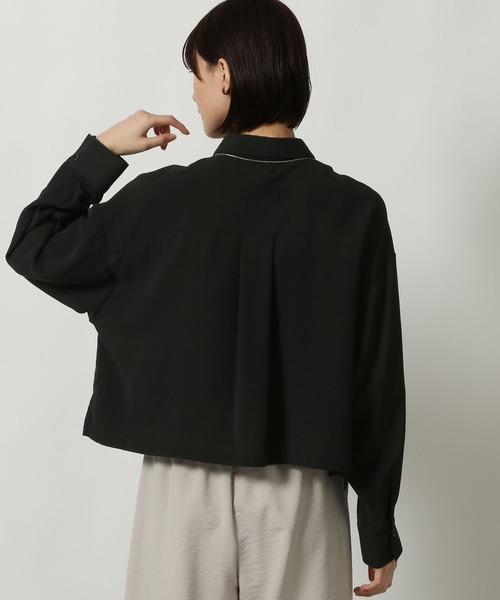 LAKOLE(ラコレ)の「チュールドッキングシャツ長袖 / 291761(シャツ/ブラウス・レディース・ブルー/ブラック/アイボリー/グレー・MEDIUM/LARGE)」の7枚目の写真