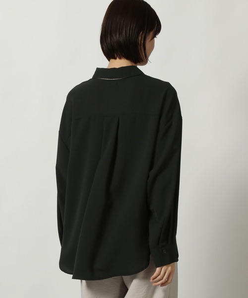 LAKOLE(ラコレ)の「チュールドッキングシャツ長袖 / 291761(シャツ/ブラウス・レディース・ブルー/ブラック/アイボリー/グレー・MEDIUM/LARGE)」の10枚目の写真