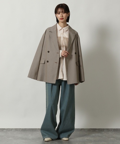 LAKOLE(ラコレ)の「チュールドッキングシャツ長袖 / 291761(シャツ/ブラウス・レディース・ブルー/ブラック/アイボリー/グレー・MEDIUM/LARGE)」の17枚目の写真