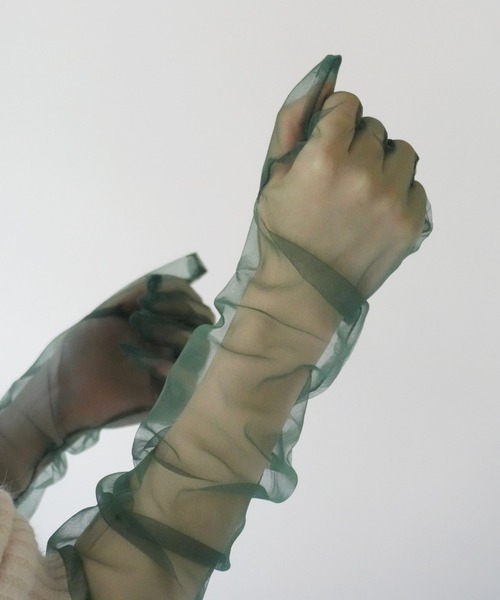 Port（ポート）の「【 Port / ポート 】 シアー ロング グローブ（手袋・レディース・ホワイト/グリーン/ピンク/レッド/パープル/ブラック・FREE）」の4枚目の写真