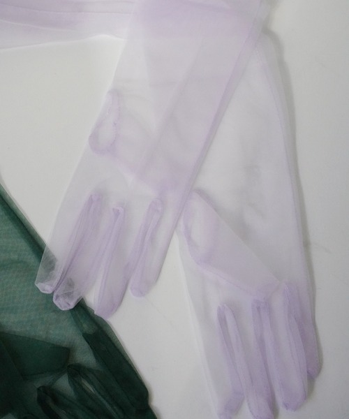 Port（ポート）の「【 Port / ポート 】 シアー ロング グローブ（手袋・レディース・ホワイト/グリーン/ピンク/レッド/パープル/ブラック・FREE）」の7枚目の写真