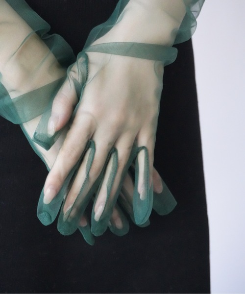 Port（ポート）の「【 Port / ポート 】 シアー ロング グローブ（手袋・レディース・ホワイト/グリーン/ピンク/レッド/パープル/ブラック・FREE）」の13枚目の写真