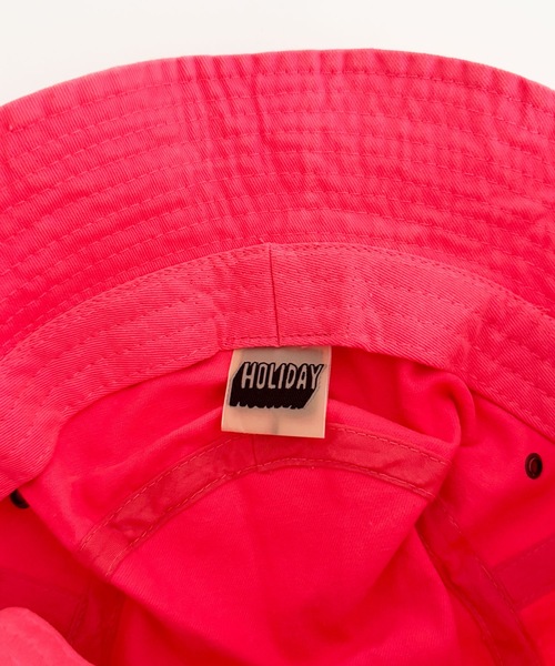 HOLIDAY（ホリデイ）の「HOLIDY BUCKET HAT ホリデイバケットハット（ハット・レディース・ホワイト/ブラック/グリーン/ピンク・ONE SIZE）」の7枚目の写真