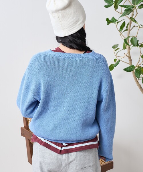 FREAK'S STORE(フリークスストア)の「アイスカラー ニットカーディガン(カーディガン/ボレロ・レディース・ピンク/オフホワイト/サックスブルー・フリ-)」の8枚目の写真