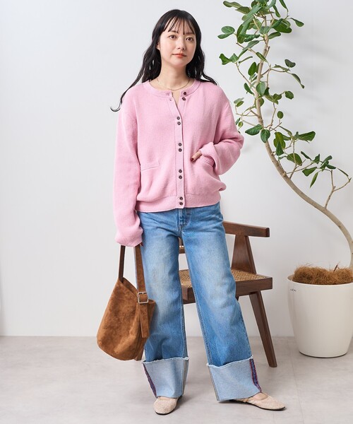 FREAK'S STORE(フリークスストア)の「アイスカラー ニットカーディガン(カーディガン/ボレロ・レディース・ピンク/オフホワイト/サックスブルー・フリ-)」の10枚目の写真