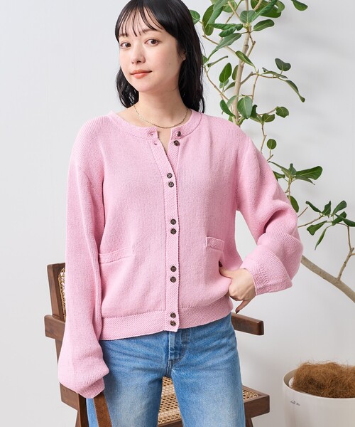 FREAK'S STORE(フリークスストア)の「アイスカラー ニットカーディガン(カーディガン/ボレロ・レディース・ピンク/オフホワイト/サックスブルー・フリ-)」の14枚目の写真