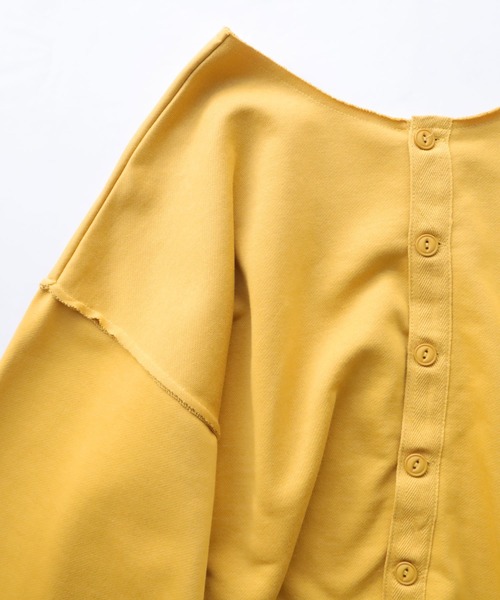 Crisp（クリスプ）の「カットオフスウェットカーディガン（スウェット・レディース・イエロー/ピンク・FREE）」の16枚目の写真