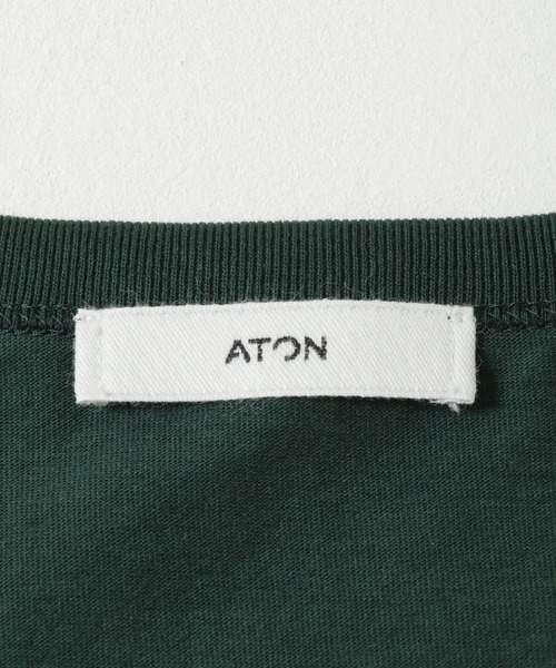 ATON（エイトン）の「ATON　DRY COTTON STANDARD T-SHIRTS（Tシャツ/カットソー・メンズ・ブラック/ホワイト/グリーン・4/6）」の14枚目の写真