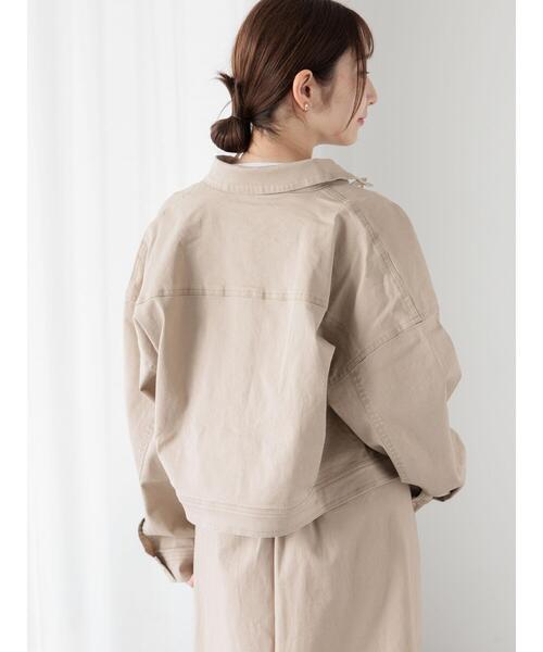 Te chichi TERRASSE（テチチテラス）の「クロップドジャケット(セットアップ可)《2025spring catalog item》（ノーカラージャケット・レディース・ブルー/ネイビー/ベージュ・F）」の14枚目の写真