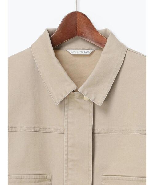 Te chichi TERRASSE（テチチテラス）の「クロップドジャケット(セットアップ可)《2025spring catalog item》（ノーカラージャケット・レディース・ブルー/ネイビー/ベージュ・F）」の21枚目の写真