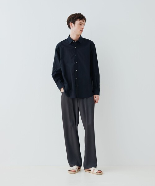 GALERIE VIE（ギャルリー ヴィー）の「プレミアムオックス ワイドバランスシャツ（シャツ/ブラウス・メンズ・ホワイト/ネイビー・FREE）」の4枚目の写真