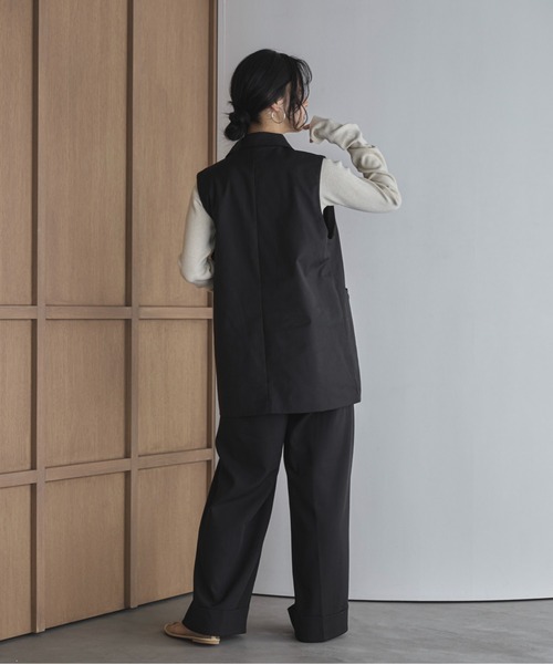 feepur（フェピュール）の「ロールアップワイドスラックス（スラックス・レディース・ブラック/チャコールグレー/ブラウン・SMALL/MEDIUM/LARGE）」の9枚目の写真