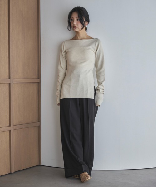 feepur（フェピュール）の「ロールアップワイドスラックス（スラックス・レディース・ブラック/チャコールグレー/ブラウン・SMALL/MEDIUM/LARGE）」の10枚目の写真