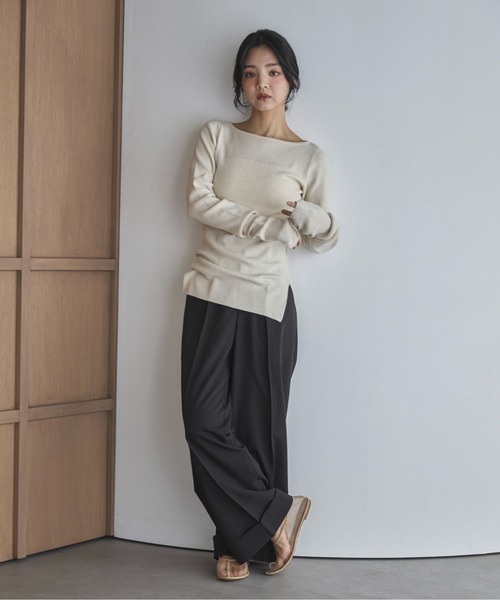 feepur（フェピュール）の「ロールアップワイドスラックス（スラックス・レディース・ブラック/チャコールグレー/ブラウン・SMALL/MEDIUM/LARGE）」の11枚目の写真