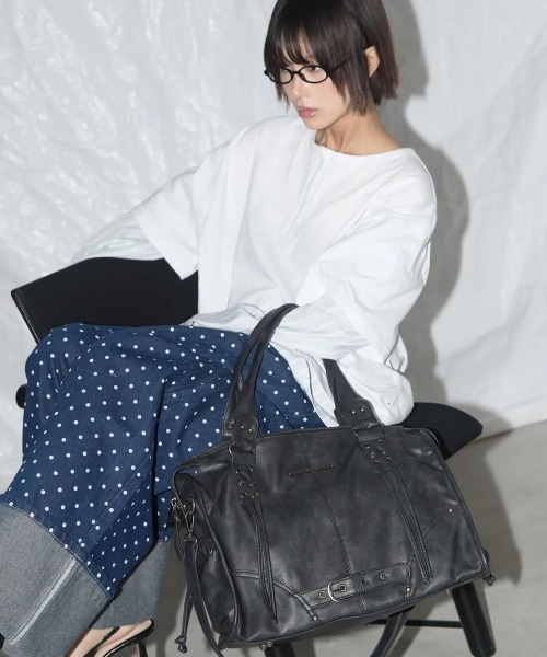 ☆FANCY CLUB☆BELTED WASHING LEATHER BAG バッグ 韓国発 A'GEM/9 × .kom 『 FANCY CLUB/ファンシークラブ』 BELTED
