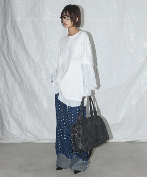 FANCY CLUB（ファンシークラブ）の「A'GEM/9 × .kom 『 FANCY CLUB/ファンシークラブ』 BELTED WASHING LEATHER BAG/ベルテッドレザーバッグ（ショルダーバッグ・レディース・ブラック/ピンク/グレー/ブラウン/レッド・FREE）」の9枚目の写真