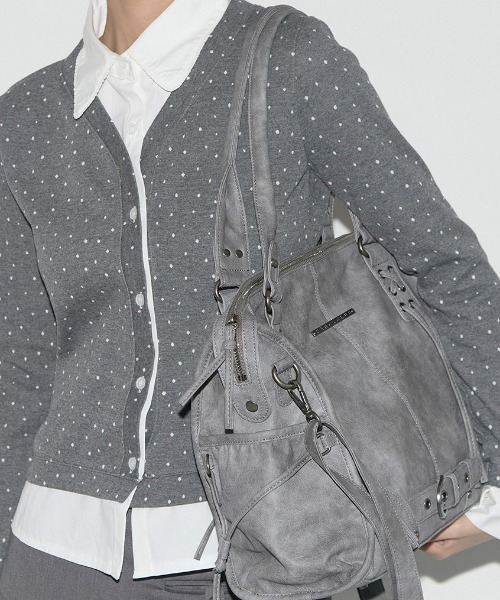 【FANCY CLUB】Belted washed leather bag ★韓国人気★ 追跡付 FANCY CLUB】Belted washed leather bag ☆韓国人気☆ 追跡付