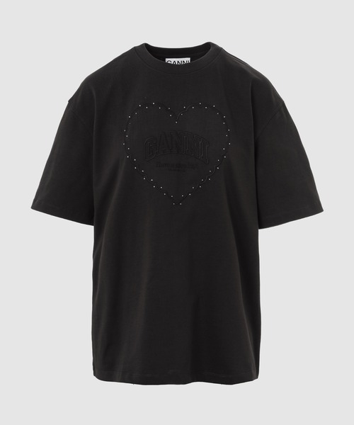 贅沢品 Drop Cotton セール】Heavy Shoulder T-shirt（Tシャツ Heart トップス