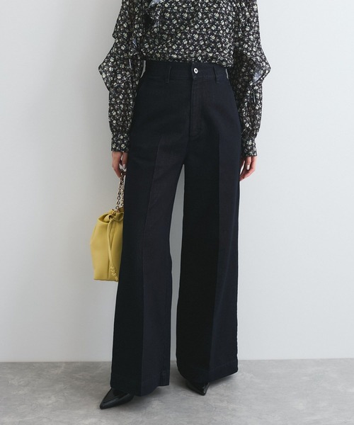 VIS（ビス）の「グリッターワイドデニムパンツ（デニムパンツ・レディース・ネイビー/ブルー系その他4・S/M）」の2枚目の写真