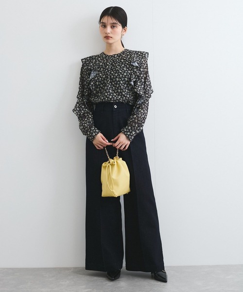 VIS（ビス）の「グリッターワイドデニムパンツ（デニムパンツ・レディース・ネイビー/ブルー系その他4・S/M）」の14枚目の写真