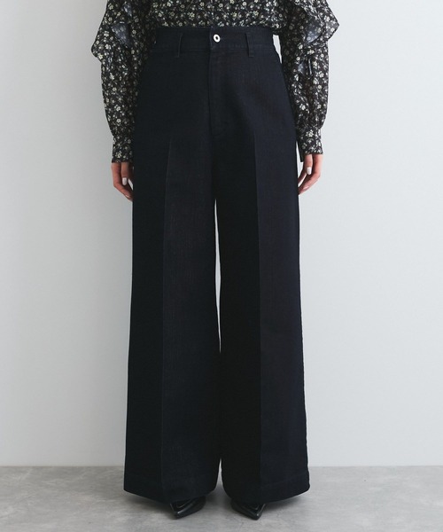 VIS（ビス）の「グリッターワイドデニムパンツ（デニムパンツ・レディース・ネイビー/ブルー系その他4・S/M）」の4枚目の写真