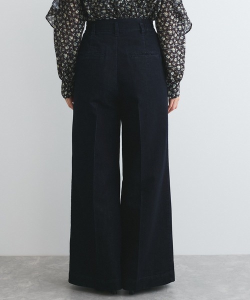 VIS（ビス）の「グリッターワイドデニムパンツ（デニムパンツ・レディース・ネイビー/ブルー系その他4・S/M）」の6枚目の写真