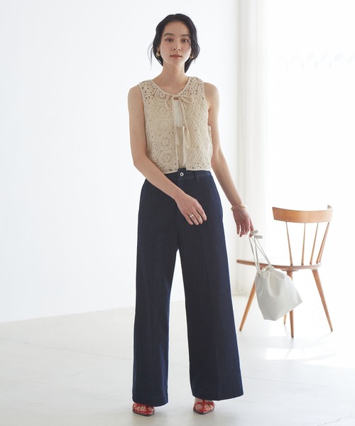 ☆ VIS グリッターワイドパンツ ☆ VIS｜グリッターワイドデニムパンツ | Rakuten Fashion(楽天