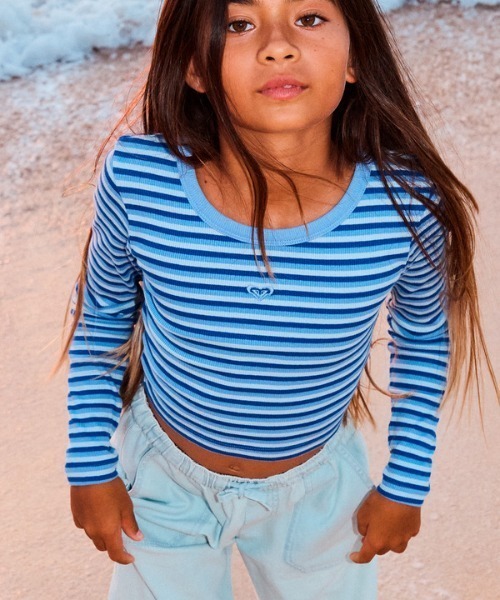 ROXY(ロキシー)の「SEASIDE VIEW RG /ロキシーキッズコットンロングパンツ(その他パンツ・キッズ・ブルー・130/140/150/110)」の5枚目の写真