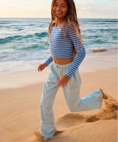 ROXY(ロキシー)の「SEASIDE VIEW RG /ロキシーキッズコットンロングパンツ(その他パンツ・キッズ・ブルー・130/140/150/110)」の6枚目の写真