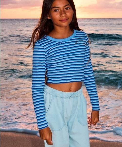 ROXY(ロキシー)の「SEASIDE VIEW RG /ロキシーキッズコットンロングパンツ(その他パンツ・キッズ・ブルー・130/140/150/110)」の7枚目の写真