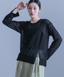 kOhAKU | 『レースアップシアーニット』(ニット/セーター)