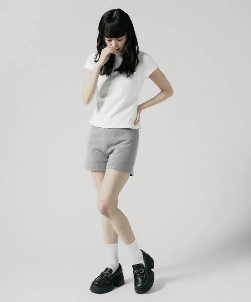 Chick（チック）の「Simple Highwaist Short Pants / シンプルハイウエストショートパンツ（その他パンツ・レディース・ブラック/グレー・FREE）」の15枚目の写真
