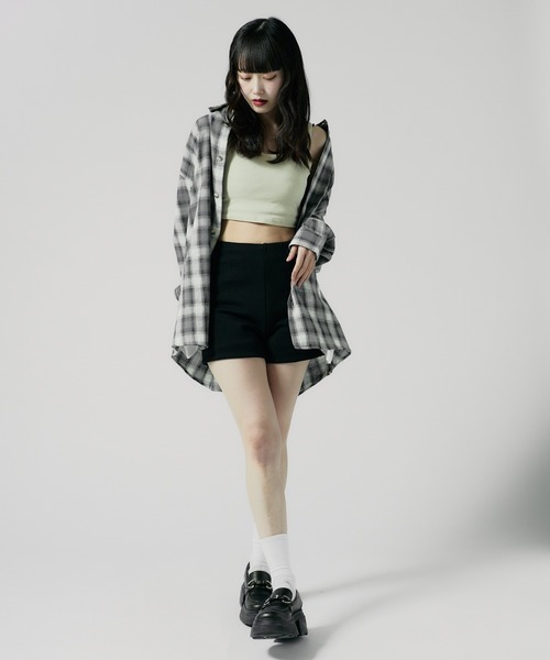 Chick（チック）の「Simple Highwaist Short Pants / シンプルハイウエストショートパンツ（その他パンツ・レディース・ブラック/グレー・FREE）」の9枚目の写真
