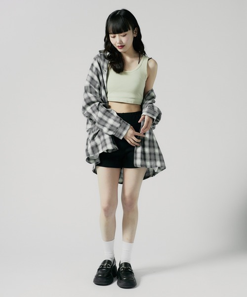 Chick（チック）の「Simple Highwaist Short Pants / シンプルハイウエストショートパンツ（その他パンツ・レディース・ブラック/グレー・FREE）」の10枚目の写真