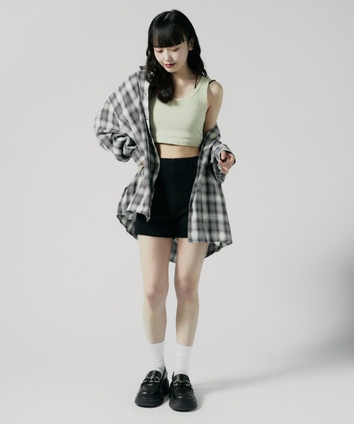 Chick（チック）の「Simple Highwaist Short Pants / シンプルハイウエストショートパンツ（その他パンツ・レディース・ブラック/グレー・FREE）」の11枚目の写真