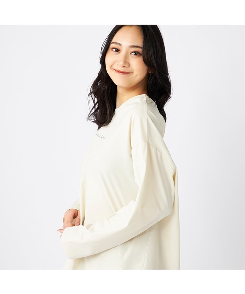 Ocean Pacific（オーシャンパシフィック）の「Ocean Pacific オーシャンパシフィック ブランド ロゴ バック タック入り UVカット 長袖 Tシャツ ロンT ラッシュガード（Tシャツ/カットソー・レディース・ベージュ/ブルー/グレー/ホワイト・M/L/LL）」の12枚目の写真