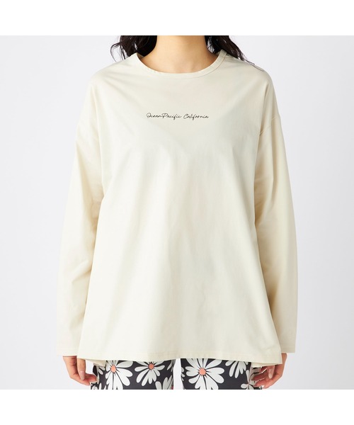 Ocean Pacific（オーシャンパシフィック）の「Ocean Pacific オーシャンパシフィック ブランド ロゴ バック タック入り UVカット 長袖 Tシャツ ロンT ラッシュガード（Tシャツ/カットソー・レディース・ベージュ/ブルー/グレー/ホワイト・M/L/LL）」の16枚目の写真