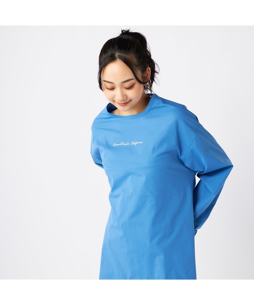 Ocean Pacific（オーシャンパシフィック）の「Ocean Pacific オーシャンパシフィック ブランド ロゴ バック タック入り UVカット 長袖 Tシャツ ロンT ラッシュガード（Tシャツ/カットソー・レディース・ベージュ/ブルー/グレー/ホワイト・M/L/LL）」の22枚目の写真