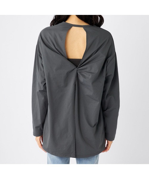 Ocean Pacific（オーシャンパシフィック）の「Ocean Pacific オーシャンパシフィック ブランド ロゴ バック タック入り UVカット 長袖 Tシャツ ロンT ラッシュガード（Tシャツ/カットソー・レディース・ベージュ/ブルー/グレー/ホワイト・M/L/LL）」の8枚目の写真