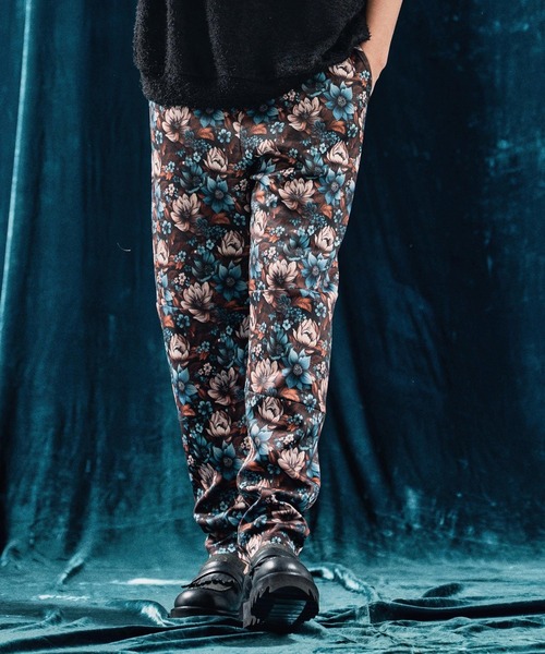 GLIMCLAP ジャージ　モノクローム　ボタニカル　パンツ GLIMCLAP ジャージ モノクローム ボタニカル パンツ GLIMCLAP ジャージ