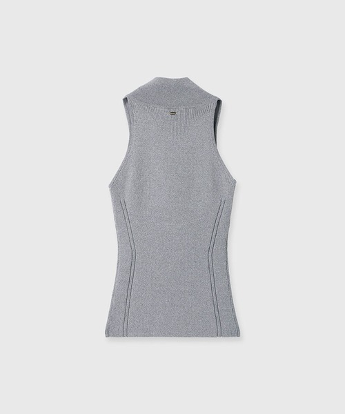 anuans新品タグ付カップインニットトップスGray アニュアンス anuans カップインコンパクトニットトップス