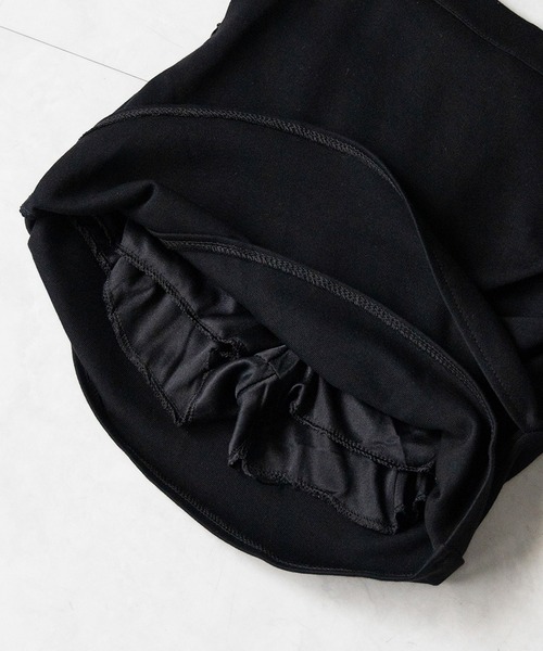 me+em select(ミームセレクト)の「【 2color / インパン裏地付 】サイドタックギャザータイトミニスカート /side tuck gather tight mini skirt(スカート・レディース・ブラック/グレー・LARGE/MEDIUM/SMALL)」の7枚目の写真