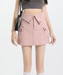 lilful（リルフル）の「【インパン付き】ウエストデザイン カーゴミニスカート（スカート）」