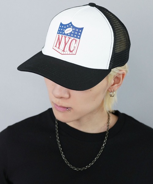 schott(ショット)の「【SCHOTT/ショット】メッシュロゴストリートキャップ(キャップ・メンズ・ブラウン/ホワイト・ONESIZE)」の8枚目の写真