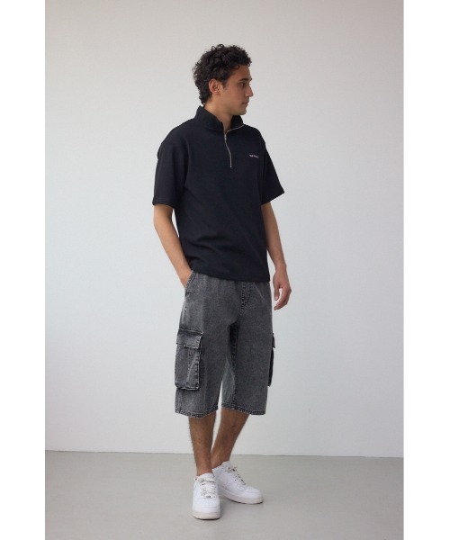 AZUL by moussy（アズールバイマウジー）の「AZUL DENIM カーゴショーツ（スラックス・レディース・ライトブルー/ライトブラック・MEDIUM/LARGE）」の22枚目の写真
