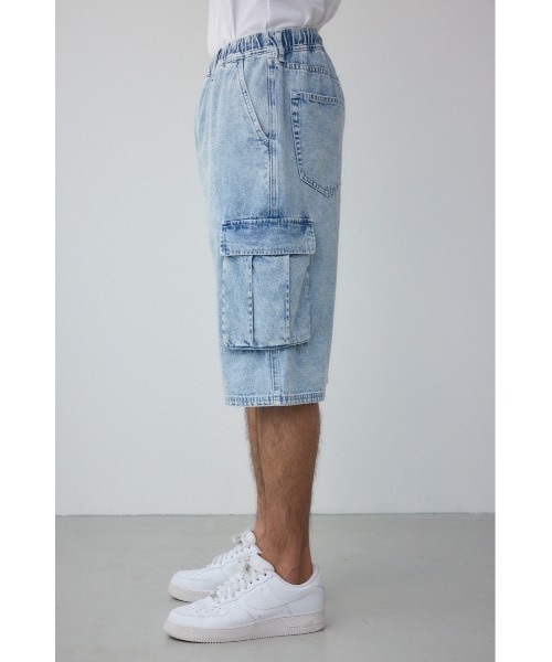 AZUL by moussy（アズールバイマウジー）の「AZUL DENIM カーゴショーツ（スラックス・レディース・ライトブルー/ライトブラック・MEDIUM/LARGE）」の10枚目の写真