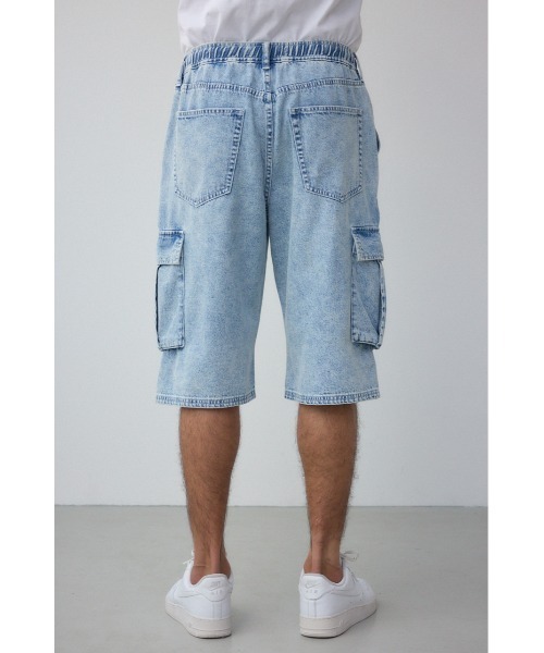 AZUL by moussy（アズールバイマウジー）の「AZUL DENIM カーゴショーツ（スラックス・レディース・ライトブルー/ライトブラック・MEDIUM/LARGE）」の9枚目の写真