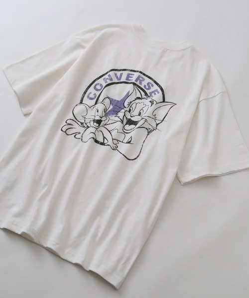CONVERSE（コンバース）の「【Tom & Jerry/トム & ジェリー】×【CONVERSE/コンバース】 コラボプリント ヴィンテージライク オーバーサイズ 半袖Tシャツ（Tシャツ/カットソー・レディース・ホワイト系その他/ブラック系その他2/ブラック系その他/ホワイト系その他2・M/L）」の8枚目の写真