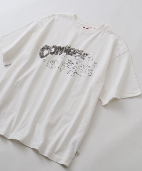 CONVERSE（コンバース）の「【Tom & Jerry/トム & ジェリー】×【CONVERSE/コンバース】 コラボプリント ヴィンテージライク オーバーサイズ 半袖Tシャツ（Tシャツ/カットソー・レディース・ホワイト系その他/ブラック系その他2/ブラック系その他/ホワイト系その他2・M/L）」の11枚目の写真